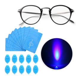 10Set Anti-Blue Light Test Card Blue Light Generator Test Light Glasses Lens UV Test Accessory Blue Light Detection Kit Reusable