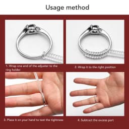 3mm/4mm/5mm Ring Adjuster for Loose Rings Silicone Spring Telephone Coil Transparent Winding Invisible Tool Flat/Round