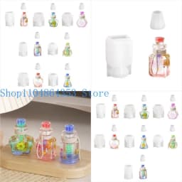 Epoxy Resin Drift Bottle Mold Heart Shaped Wishing Bottle Pendant Mold Night Light Keychain Jewelry Making Silicone Mold