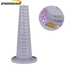PHYHOO Bracelet Sizer Measuring Tool 6 Section Display Stand with Size Markings 5-9 Inch for DIY Jewelry Making and Bead Storage