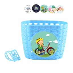 Adjusted Bike Basket Bicycles Handlebars Storage Bike Basket with Fastens Strap, Plastic Bicycles Front Basket for Kids