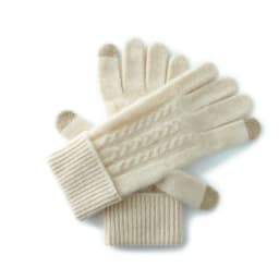Winter High-Quality 100% Real Cashmere Touch Screen Gloves Women Soft Warm Stretch Knit Mittens Full Finger Guantes Female