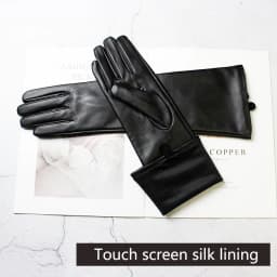 Women's Long Sheepskin Gloves With Colorful Leather and Thick Velvet Lining For Warmth and Winter Cold Protection Gloves