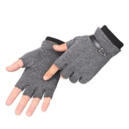 New Fashion Grace Men's Gloves Winter Vintage Warm Windproof Touch Screen Write Driving PU Fingerless Glove Mittens Wholesale