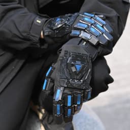 Multifunctional Luminous Tactical Hand Armor Punk Mechanical Gloves Unisex Sci-fi Mecha Cosplay Props Outdoor Motorcycle Gloves