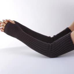 Acrylic Fibres Fingerless Gloves Women Elbow Glove Work Gloves Winter Men Unisex Black White Stripe Arm Warmers Sleeve