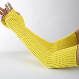 Acrylic Fibres Fingerless Gloves Women Elbow Glove Work Gloves Winter Men Unisex Black White Stripe Arm Warmers Sleeve
