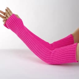 Acrylic Fibres Fingerless Gloves Women Elbow Glove Work Gloves Winter Men Unisex Black White Stripe Arm Warmers Sleeve