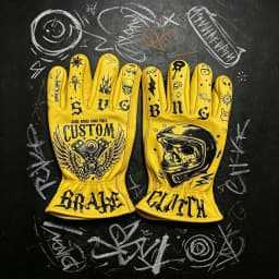 Anti-Slip Graffiti Motorcycle Gloves, Genuine Cowhide Leather Men's Moto — Cool Riding Gloves For Outdoor Sport Biker
