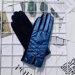 Lady Mittens Fashion Pom Pom Glossy Windproof Gloves Winter Women Cycling Driving Warm Gloves Student Girl Christmas Gift