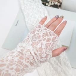 Fashion Long Lace Mesh Fingerless Gloves Scar-covering Lace Sun-proof Arm Sleeves for Women Lace False Sleeves