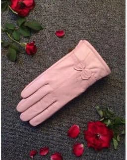 2025 women's genuine leather gloves red sheepskin gloves autumn and winter fashion female windproof gloves