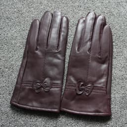 2025 women's genuine leather gloves red sheepskin gloves autumn and winter fashion female windproof gloves
