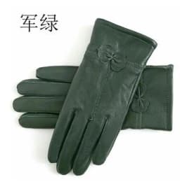 2025 women's genuine leather gloves red sheepskin gloves autumn and winter fashion female windproof gloves