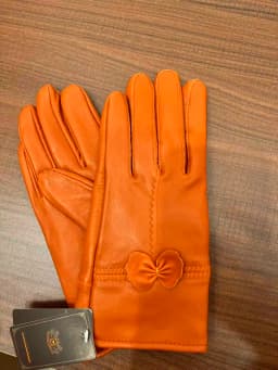 2025 women's genuine leather gloves red sheepskin gloves autumn and winter fashion female windproof gloves