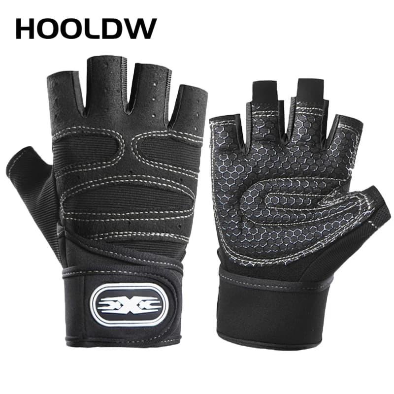 Fitness Half Finger Gloves Men Women Outdoor Sports Riding Gloves Gym Dumbbell Non Slip Horizontal Bar Exercise Training Gloves