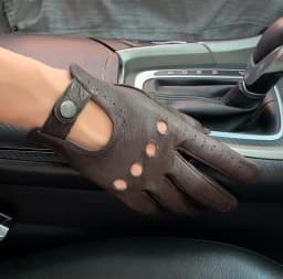 Men's Natural Leather Glove Genuine Leather Tactical Sports Driving Riding Glove R3473