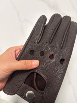Men's Natural Leather Glove Genuine Leather Tactical Sports Driving Riding Glove R3473