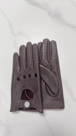 Men's Natural Leather Glove Genuine Leather Tactical Sports Driving Riding Glove R3473