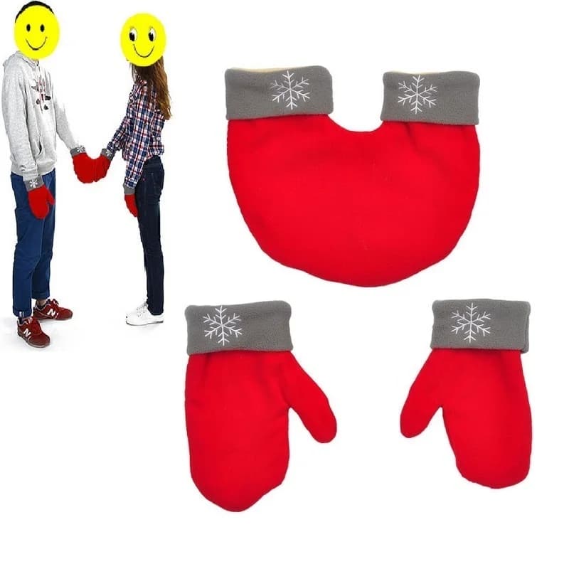 3pcs/set Couple Gloves Polar Fleece Lovers Winter Thicken Warm Glove 3 Color Sweethearts Christmas Gift Romantic Couples Mittens