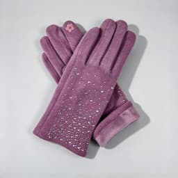 Winter Women Fashion Elegant Diamonds Gloves Inside Thin Velvet Keep Warm Touch Screen Cycling Drive Thickened Mittens