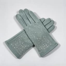 Winter Women Fashion Elegant Diamonds Gloves Inside Thin Velvet Keep Warm Touch Screen Cycling Drive Thickened Mittens
