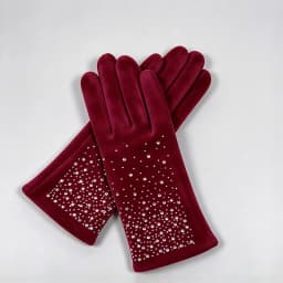 Winter Women Fashion Elegant Diamonds Gloves Inside Thin Velvet Keep Warm Touch Screen Cycling Drive Thickened Mittens