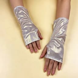 Women Half Palm Patent Leather Gloves Sparkling Halloween Cosplay Stage Performance Kpop Group Dance Music Festival Thin Fashion