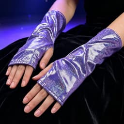 Women Half Palm Patent Leather Gloves Sparkling Halloween Cosplay Stage Performance Kpop Group Dance Music Festival Thin Fashion