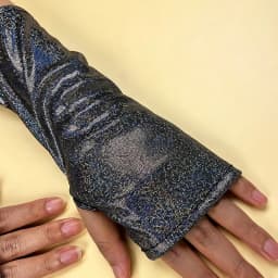 Women Half Palm Patent Leather Gloves Sparkling Halloween Cosplay Stage Performance Kpop Group Dance Music Festival Thin Fashion
