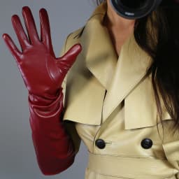Men's Cosplay GLOVES in Burgundy Oversized PUFF SLEEVES 50cm Over Elbow Long Wide Balloon Large Evening Opera Fashion Glove