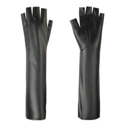 Fashion Winter Half Finger Gloves Women Dancing Party Show Long Elbow PU Leather Gloves Outdoor Hiking Driving Gloves Mittens