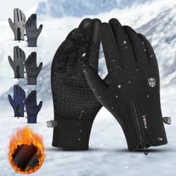 Men's and Women's Autumn and Winter Cycling Gloves - Upgraded Touchscreen Warm Knitted Gloves for Cold Weather, Suitable for Run