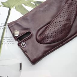 High-end new products fashion men's sheepskin gloves touch screen mesh breathable thin silk riding leather gloves autumn