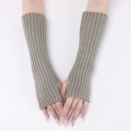 30CM Long Striped Gloves Womens Autumn Winter Yarn Sleeves Work Gloves Warm Exposed Finger Fake Sleeves Knitted Fingerless Glove