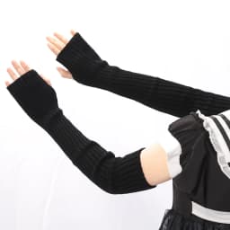 1Pair Women Long Fingerless Gloves Soft Female Kawaii Mitten Winter Warmer Knitted Arm Sleeve Girls Punk Gothic Gloves