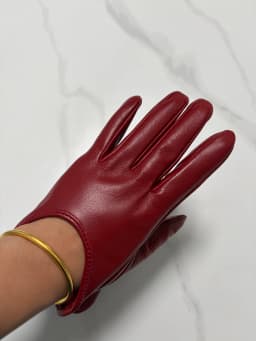 Women's Sping Autumn Natural Sheepskin Leather Glove Female Genuine Leather Motorcycle  Driving Glove R3267