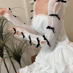 Bow Fingerless Gloves Lolita Jk Lace Gothic y2k Shawl Sunscreen Sleeve Crop Top Accessories Mesh Punk Gloves guantes перчатки