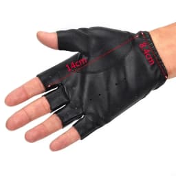 Fashion Black Fingerless Gloves Hot Half Finger Driving Gloves PU Leather
