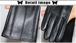 Women's Sheepskin Gloves Long Section Autumn and Winter Warm Female Leather Gloves Mid-length Touch screen plus velvet Authentic