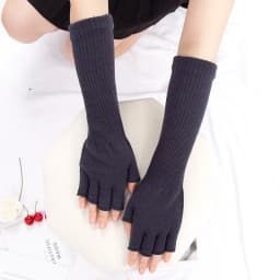 Women Knitted Long Half Finger Gloves Fingerless Gloves for Men Autumn Winter Elastic Warm Workout Cycling Accessories