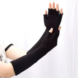 Women Knitted Long Half Finger Gloves Fingerless Gloves for Men Autumn Winter Elastic Warm Workout Cycling Accessories