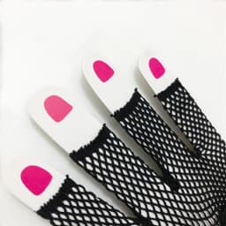 Women Sexy Black Long Fishing Net Mesh Half Finger Lacing Gloves Retro Party Prom Dress Decoration Metal Punk Style Pole Dance