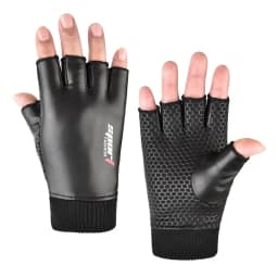 Men's Gloves Cycling Autumn Winter Two-Finger Cut Velvet Warm Non-Slip Male Waterproof Sports Touchscreen Hiking Fishing Gloves