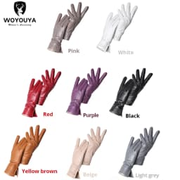 Good Quality High-End Fashion Women's Gloves Sheepskin Keep Warm Comfortable Winter Gloves Hollow Design 2024
