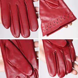 Good Quality High-End Fashion Women's Gloves Sheepskin Keep Warm Comfortable Winter Gloves Hollow Design 2024