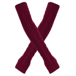 Women Knitted Gloves Winter Long Arm Warmers Cover Sleeves Fingerless Half Finger Mittens Solid Soft Gloves Wool Twisting Cuffs