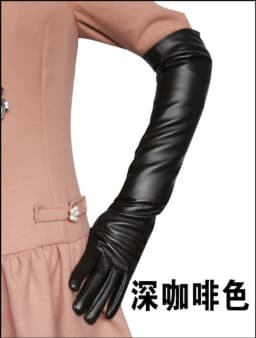 Lady Fashion High Quality PU Leather Winter Gloves Women Warm Cute Mittens Female Long Style Elbow Gloves G203