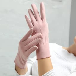 Women Winter Keep Warm Touch Screen Thin Fleece Fashion Elegant Solid Outdoor Drive Cycling Windproof Not Bloated Mittens Gloves