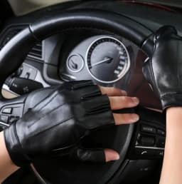 Men's Semi-finger 100% genuine sheepskin leather gloves male natural leather fingerless riding fitness sports gloves R290